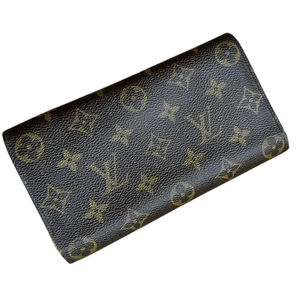 Louis Vuitton Classic Monogram Iconic Portefeuille Sarah Long Wallet Brown